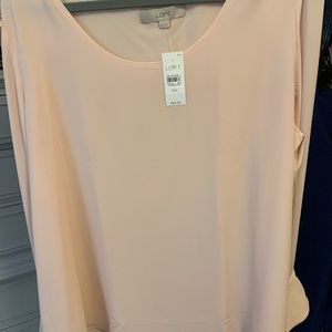 The Loft light pink long sleeve blouse- Polyester